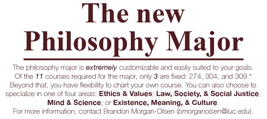 New Philosophy Major Specializations